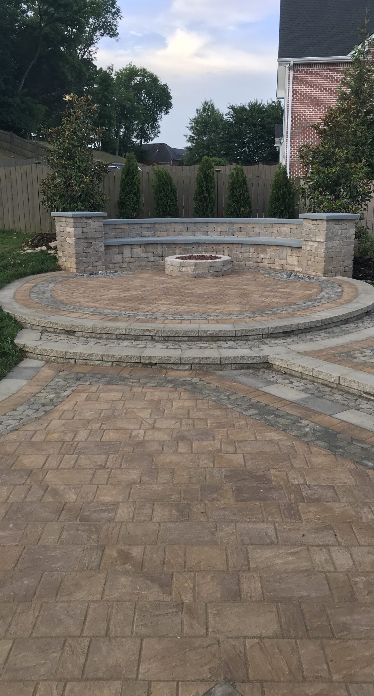 Techo-Bloc Patio with Fire Pit